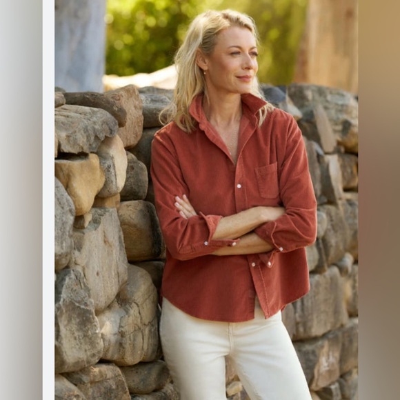 FRANK & EILEEN eileen relaxed fit Cord Shirt in spice XL - Picture 2 of 12